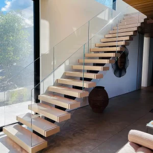 Mono Beam Stairs with Glass Railings